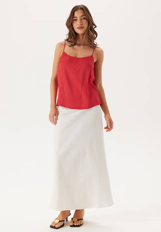 CC Viscose Satin Strap Tie Top