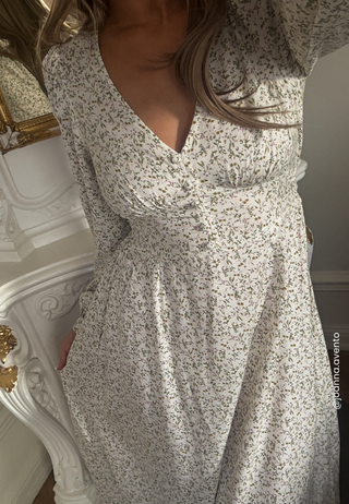 Viscose V-neck Maxi Dress