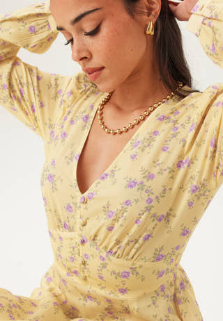 Viscose V-neck Maxi Dress