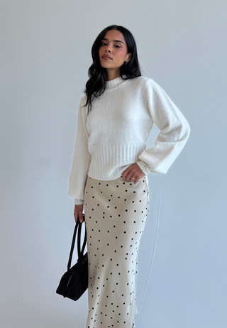 Volume Sleeve Knitted Sweater