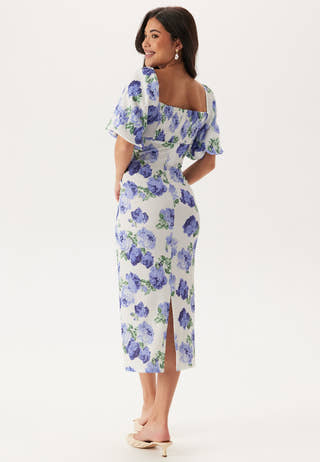 Volume Sleeve Midi Dress