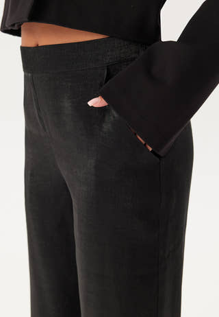 Wide Leg Shimmer Trousers