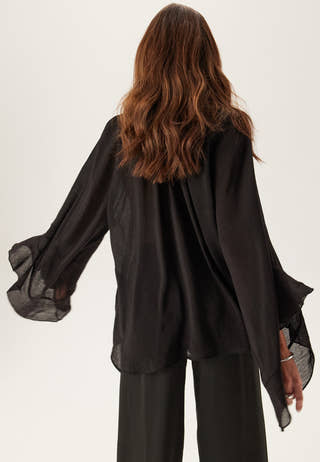 Wide Sleeve Bow Blouse