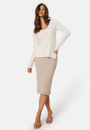 Winter deep V-neck top