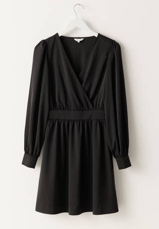 Wrap Satin Dress