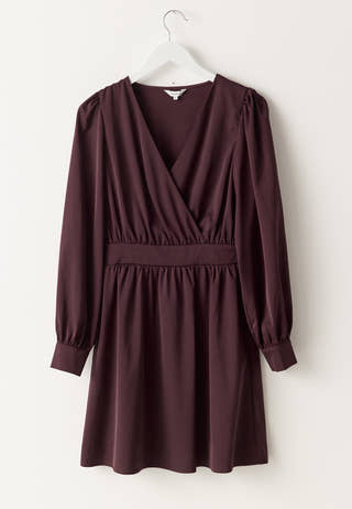 Wrap Satin Dress