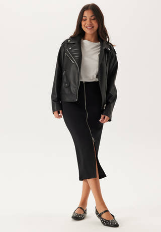 Zip Midi Skirt