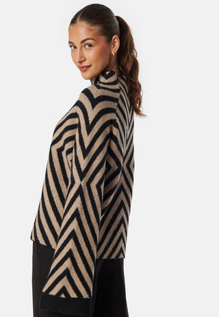 Funnel Neck Knitted Sweater