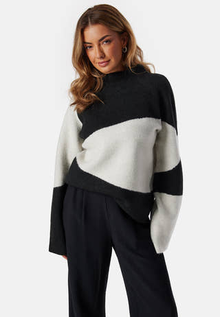Funnel Neck Knitted Sweater