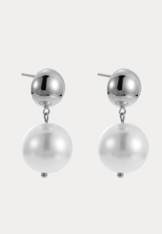 Jolie Pearl Earring, Steel