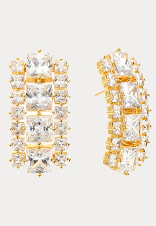 Sky Crystal Earring Gold