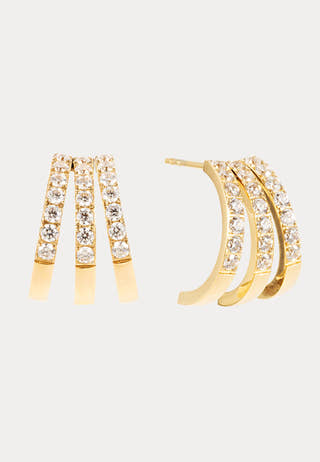 Trippel Crystal Earring