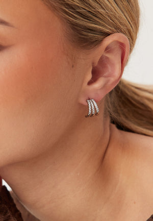 Trippel Crystal Earring