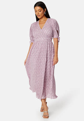 Plisse Wrap Dress