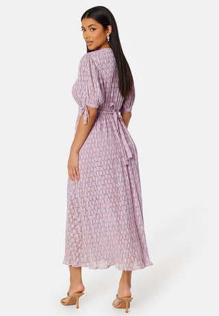 Plisse Wrap Dress