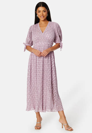 Plisse Wrap Dress