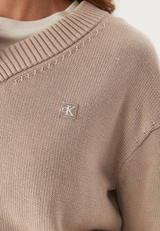 Ck Embro Badge V-neck Sweater