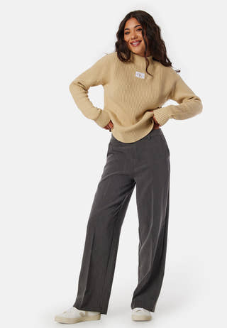 Woven Label Loose Sweater