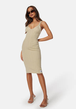 Woven Label Sweater Dress