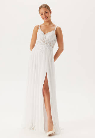Chiffon Rhinestone Wedding Dress