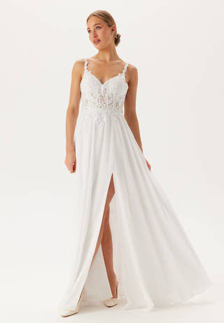 Chiffon Rhinestone Wedding Dress