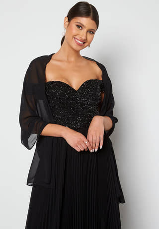 Evening Dress With Pleated Skirt