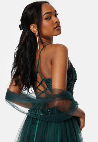 Tulle Back Lacing Evening Dress