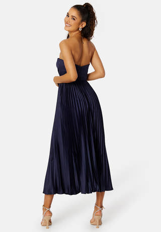 Milan Bustier Pleated Dress