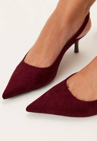 Faux Suede Slingback