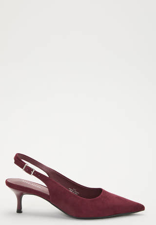 Faux Suede Slingback