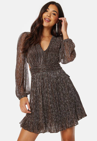 Kinsleigh Plisse Cut Out Mini Dress