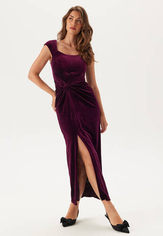 Lara Cap Sleeve Velvet Gown