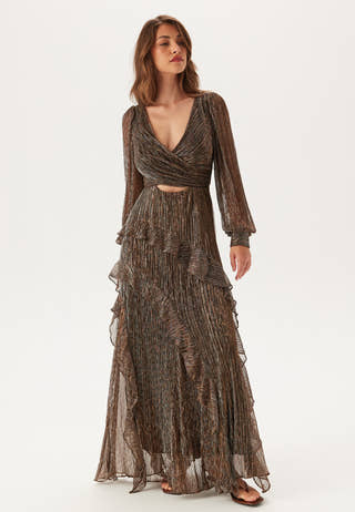 Spencer Plisse Ruffle Midi