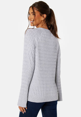Cable Knit C-Neck