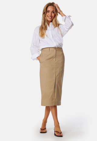 Chino Slit Skirt