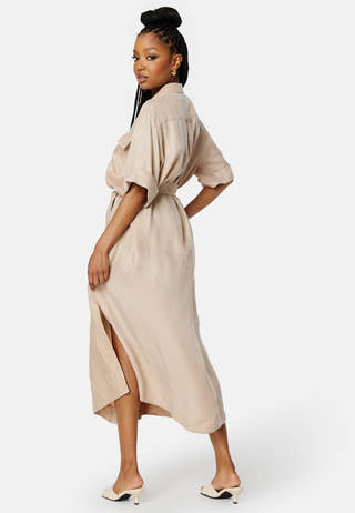 Flap Pocket Shirt Dress