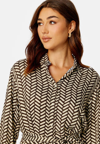 Geometric Shirt Dress