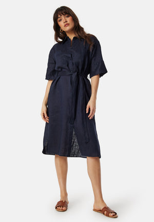 Rel Linen SS Shirt Dress