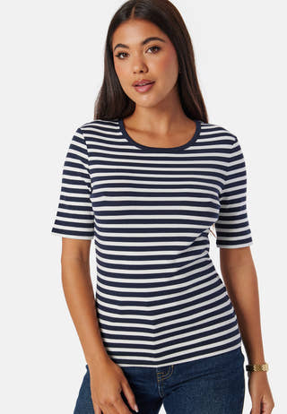 Slim Striped Ribb T-Shirt