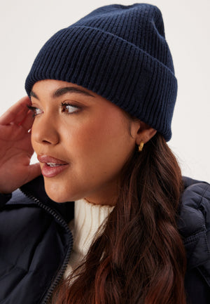 Wool Ribbed Beanie