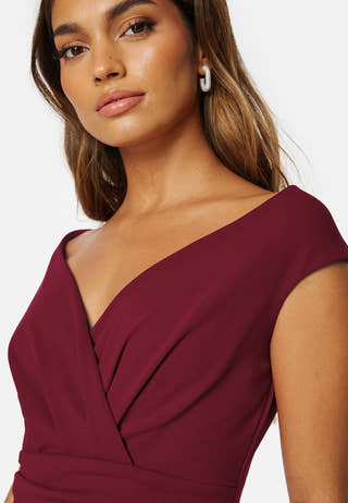 Bardot Pleat Maxi Dress