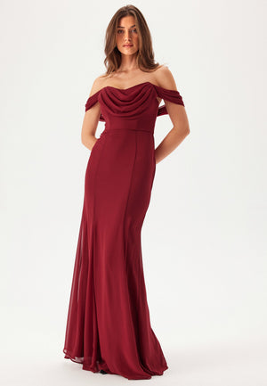 Chiffon Off Shoulder Maxi Dress
