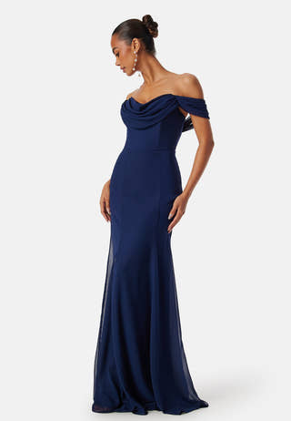 Chiffon Off Shoulder Maxi Dress