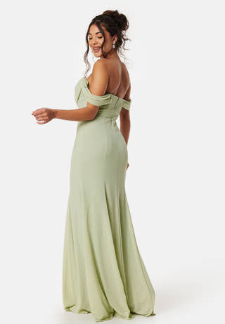 Chiffon Off Shoulder Maxi Dress