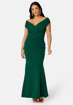 Bardot Pleat Maxi Dress