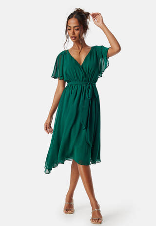 Flutter Chiffon Midi Dress