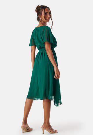 Flutter Chiffon Midi Dress