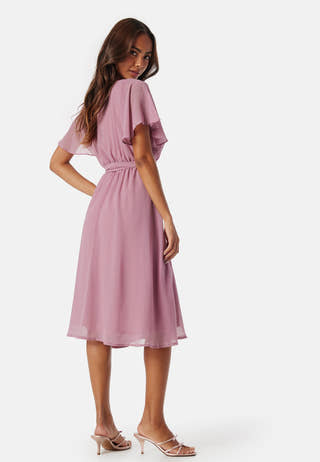 Flutter Chiffon Midi Dress