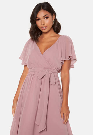 Flutter Chiffon Midi Dress