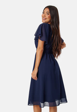 Flutter Chiffon Midi Dress